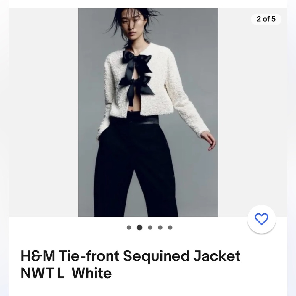 Most coveted H and M jacket!!This is a size small. Never worn, new with tags!!!